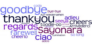Words meaning farewell