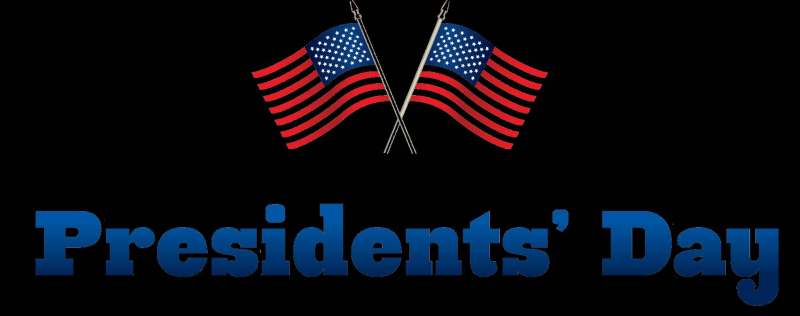 President's day. 2 American flags