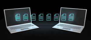 2 computers transferring information