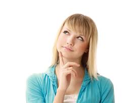 Girl with finger on chin--thinking